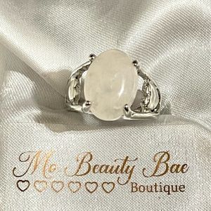 Clear Quartz Crystal Heart Ring